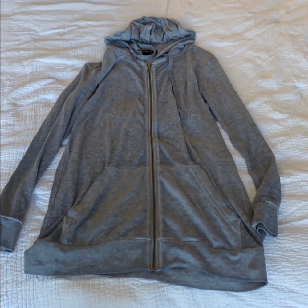 Extra long zip up sweater